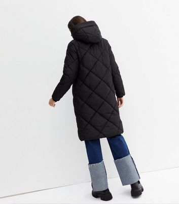 long puffer jacket blue