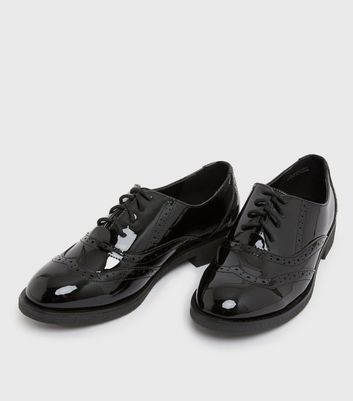 Girls black lace up pumps sales