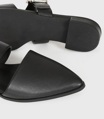 Click to view product details and reviews for London Rebel Black Buckle Pointed Mules New Look.