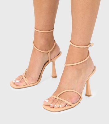 Cream strappy hot sale shoes