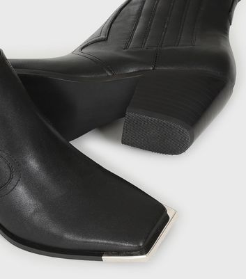 shop for London Rebel Black Block Heel Western Boots New Look at Shopo