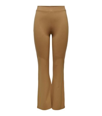 Click to view product details and reviews for Jdy Light Brown High Waist Flared Trousers New Look.