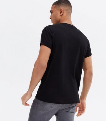 black roll sleeve tshirt