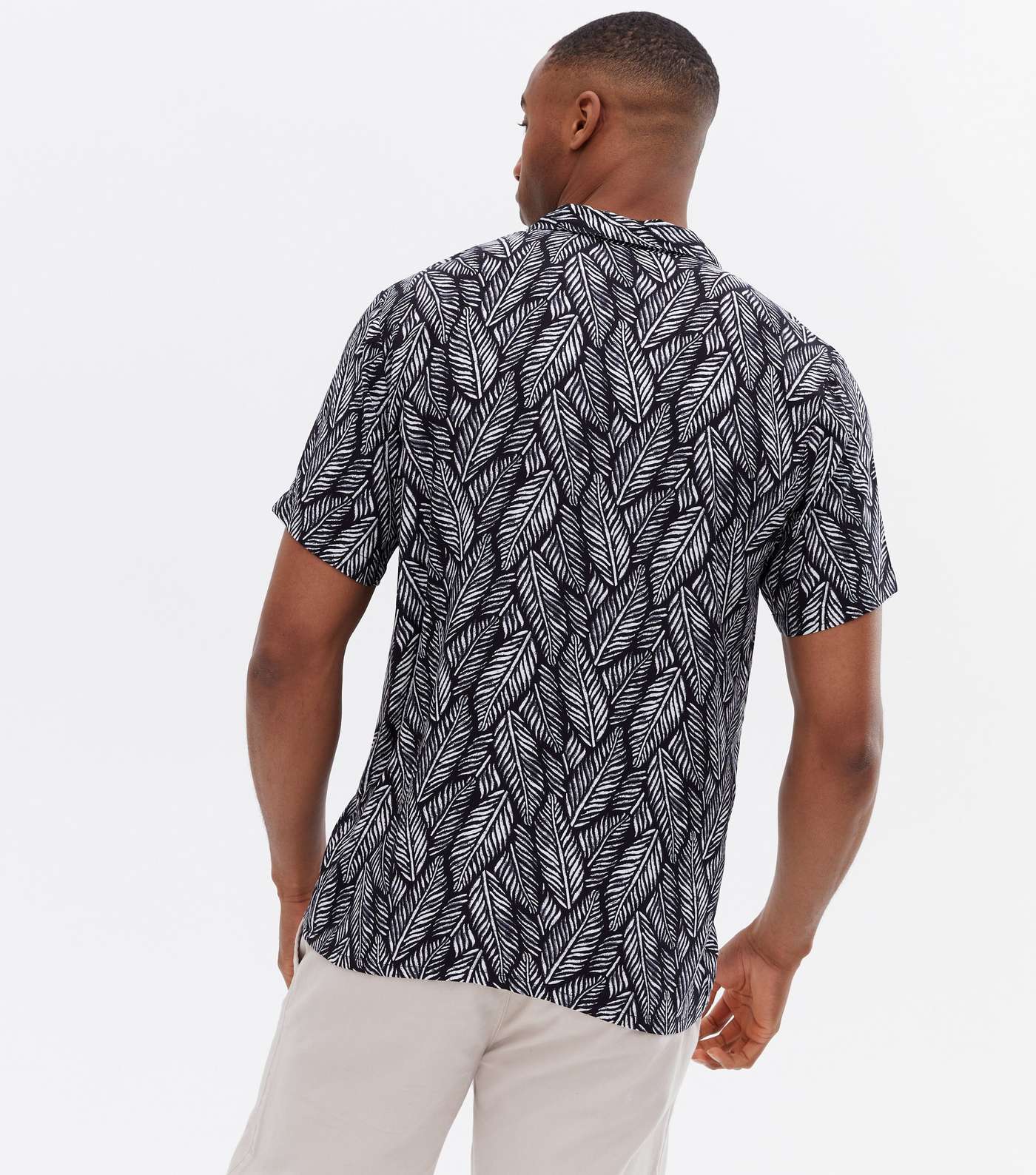 Black Tropical Revere Short Sleeve Shirt Image 4