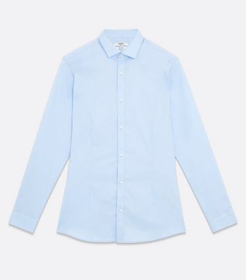 Herrenmode Bekleidung für Herren Jack & Jones Pale Blue Slim Fit Long Sleeve Shirt