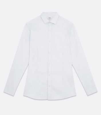 Herrenmode Bekleidung für Herren Jack & Jones White Slim Fit Long Sleeve Shirt