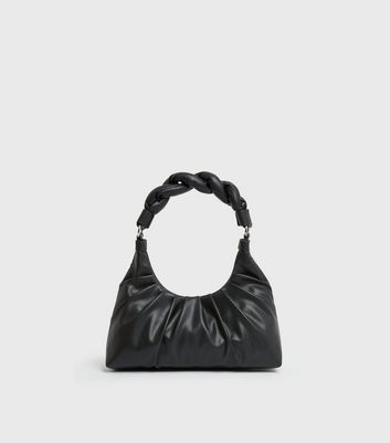 shop for Black Plaited Strap Shoulder Bag New Look Vegan at Shopo
