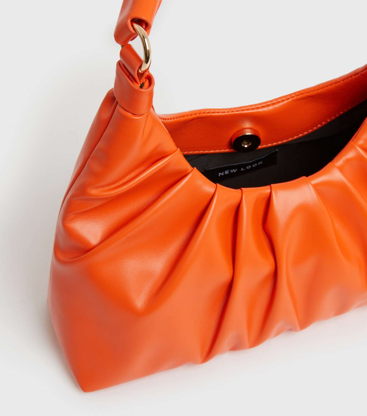 Orange Plaited Strap Shoulder Bag Image 4