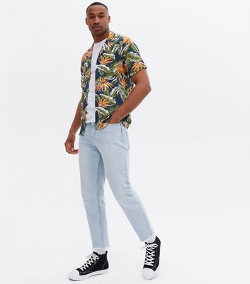 Dark Green Tropical Floral Revere Short 