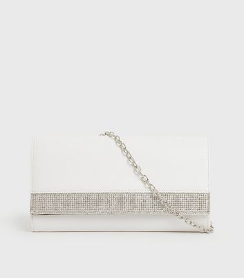 New look hot sale white clutch