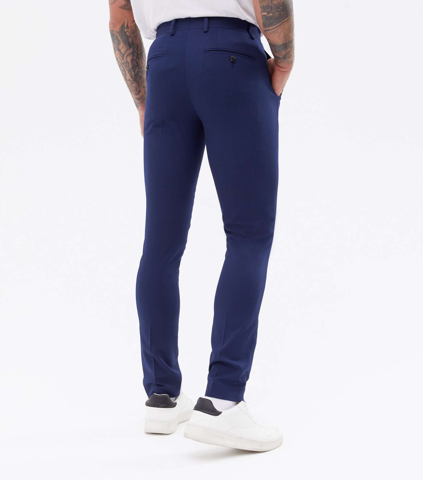 Jack & Jones Bright Blue Skinny Fit Suit Trousers Image 4