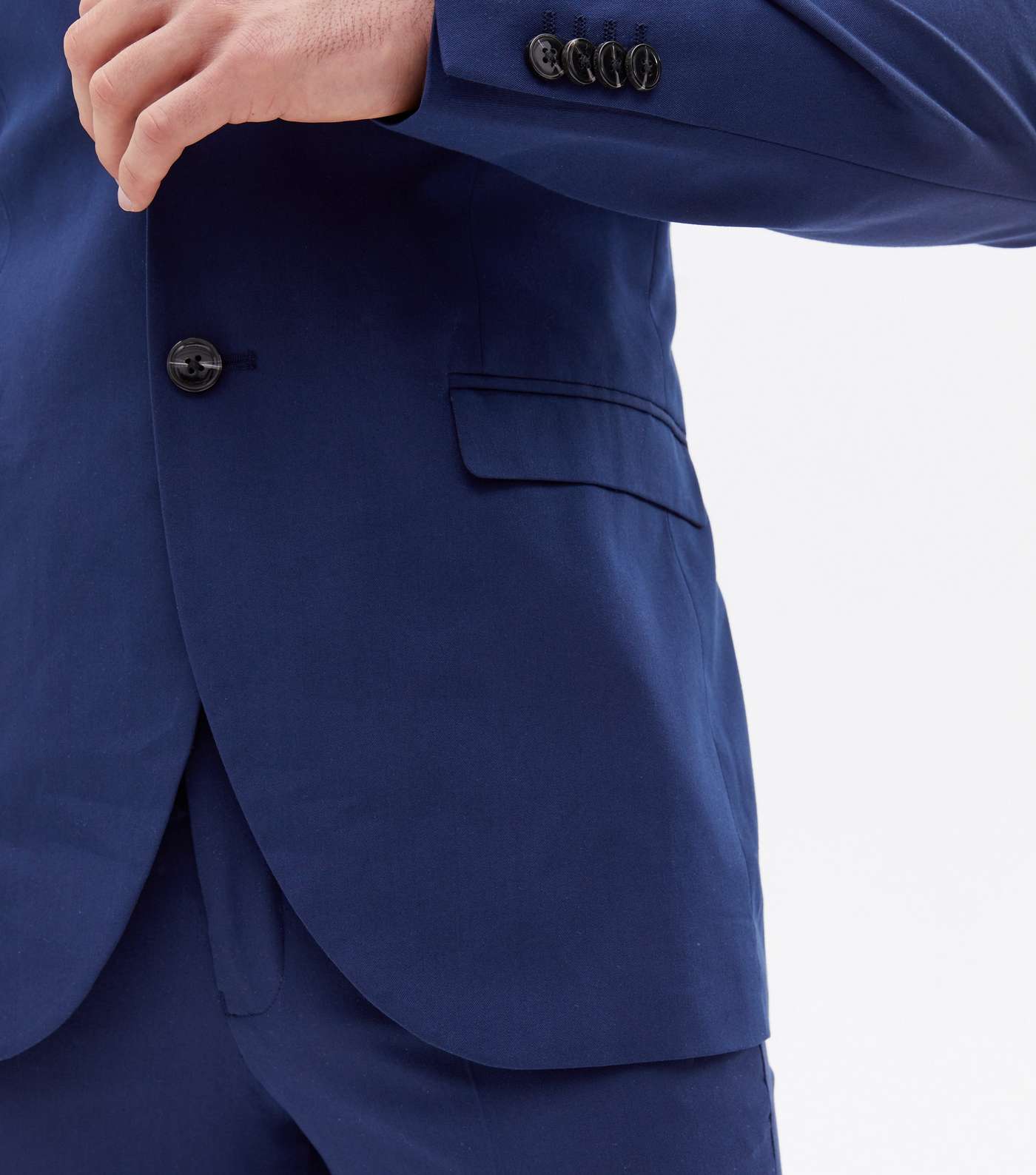 Jack & Jones Bright Blue Revere Collar Skinny Fit Blazer Image 3
