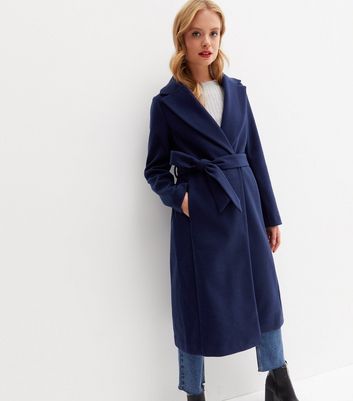 Long 2025 coat navy