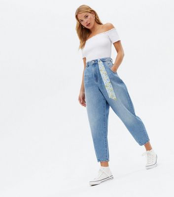 Click to view product details and reviews for Only Pale Blue High Waist Balloon Jeans New Look.