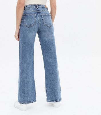 ONLY Blue Wide Leg Jeans | New Look