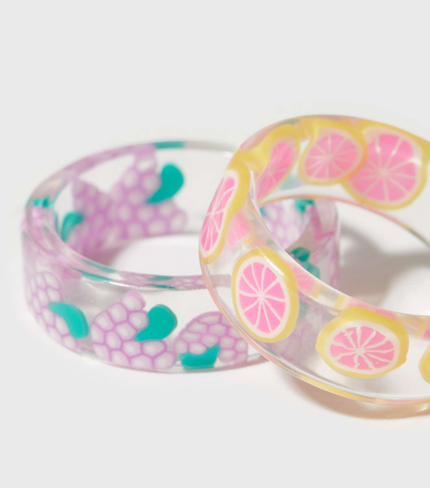 2 Pack Pink and Purple Fruit Rings Image 2