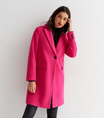 Hot pink sale womens coat