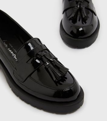 Girls black moccasins 2025