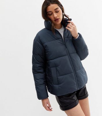 Navy Boxy Puffer Jacket | New Look