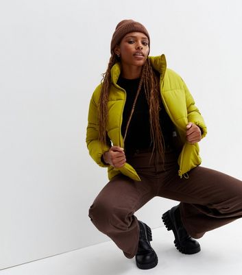 New look mustard puffer jacket best sale