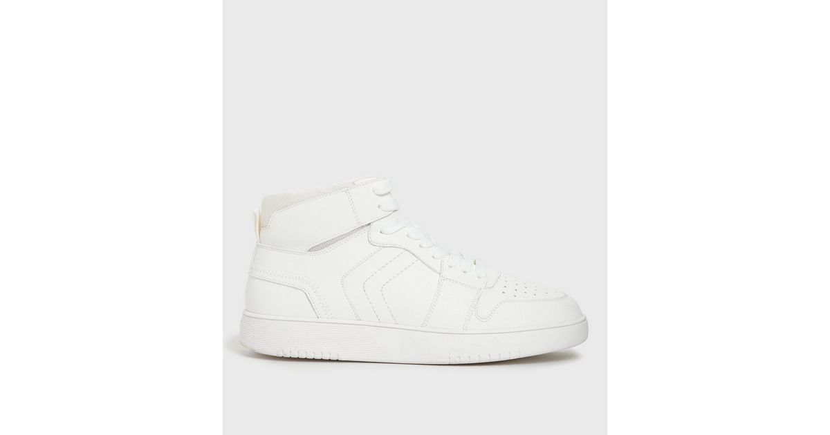 high top white trainers womens