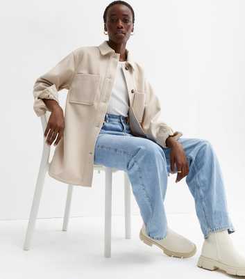 Tall Stone Plain Double Pocket Shacket