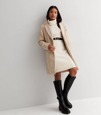 petite longline wool coat