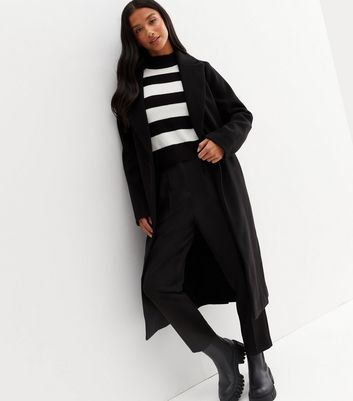 New look shop petite black coat