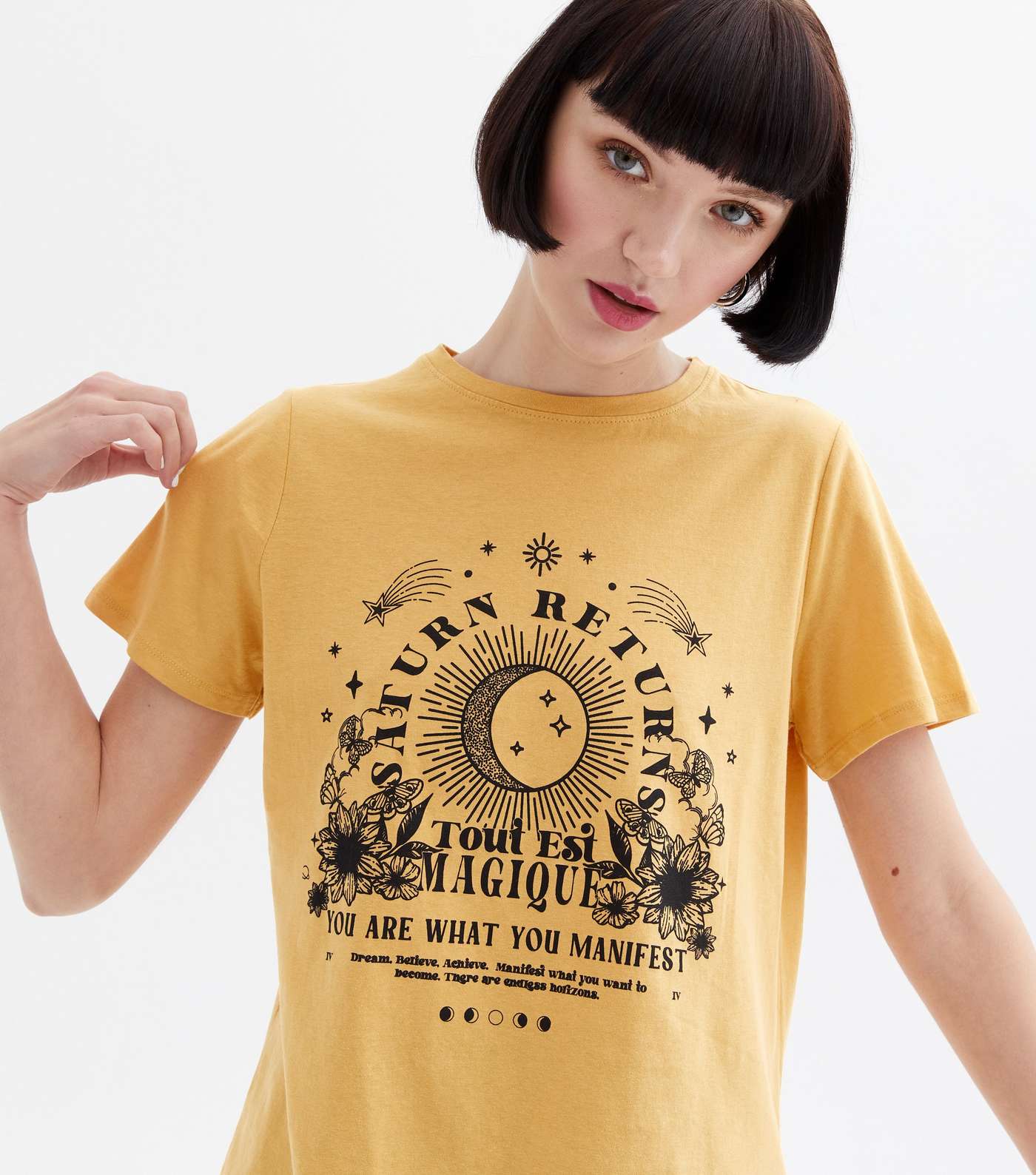 Mustard Mystic Saturn Returns Logo T-Shirt