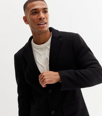 Black button cheap up coat