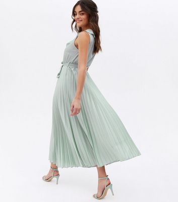 New look satin pleated hot sale dress