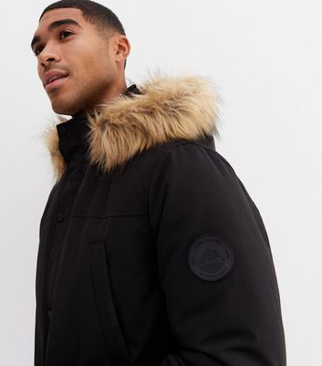 Burton menswear parka in on sale black