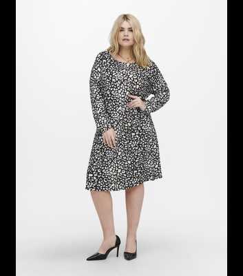 ONLY Curves Black Leopard Print Shift Dress