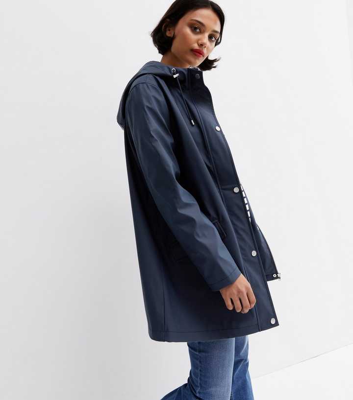 Navy Hooded Anorak | New Look