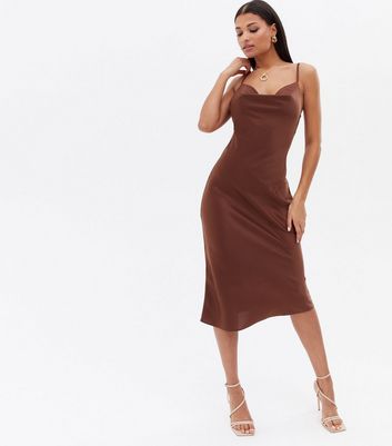 cowl dress midi