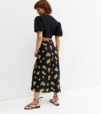 black sunflower skirt