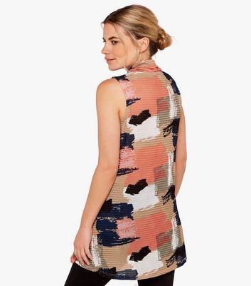 Click to view product details and reviews for Apricot Pink Brushstroke Wrap Cowl Neck Top New Look.
