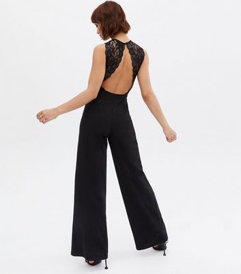 Lace back sales jumpsuit