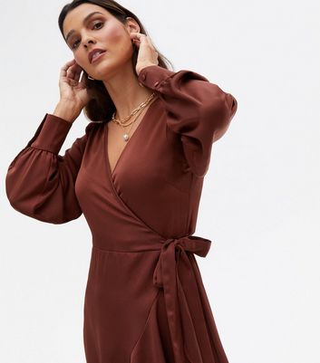 Saltaire Dark Brown Belted outlets Full Wrap Dress Pit to Pit-21