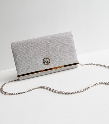 New look clutch online bags silver