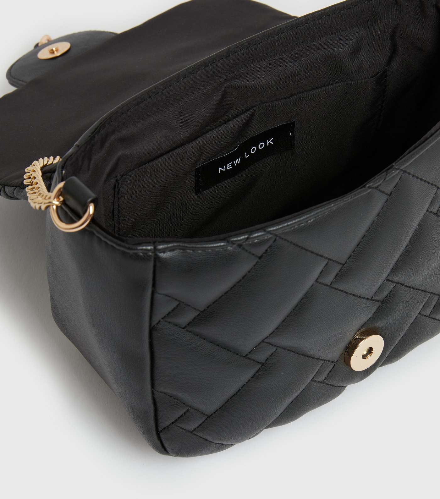 Black Quilted Mini Cross Body Bag Image 4