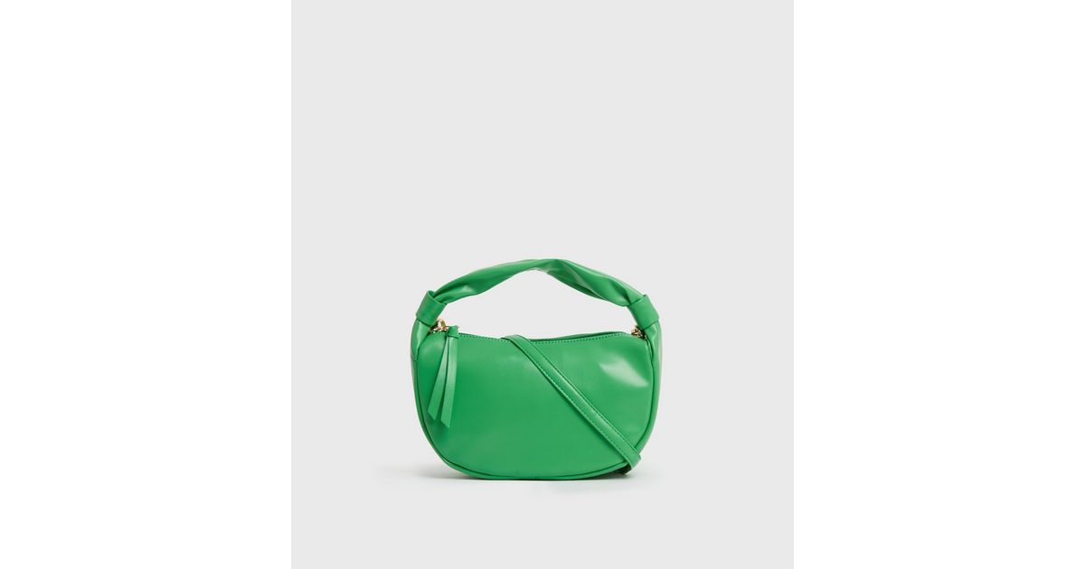 Green Curved Shoulder Bag | New Look