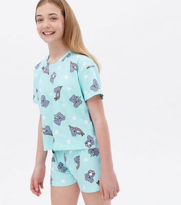 Short Pyjama Set with Koala Heart Print 