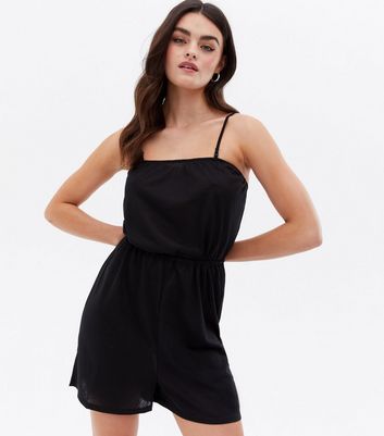 Black store strappy playsuit