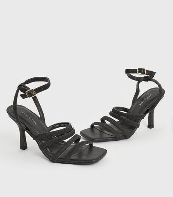 Stretchy clearance strappy heels