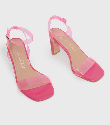 Clear discount pink sandals