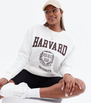 Off White Harvard Varsity Logo Sweatshirt New Look