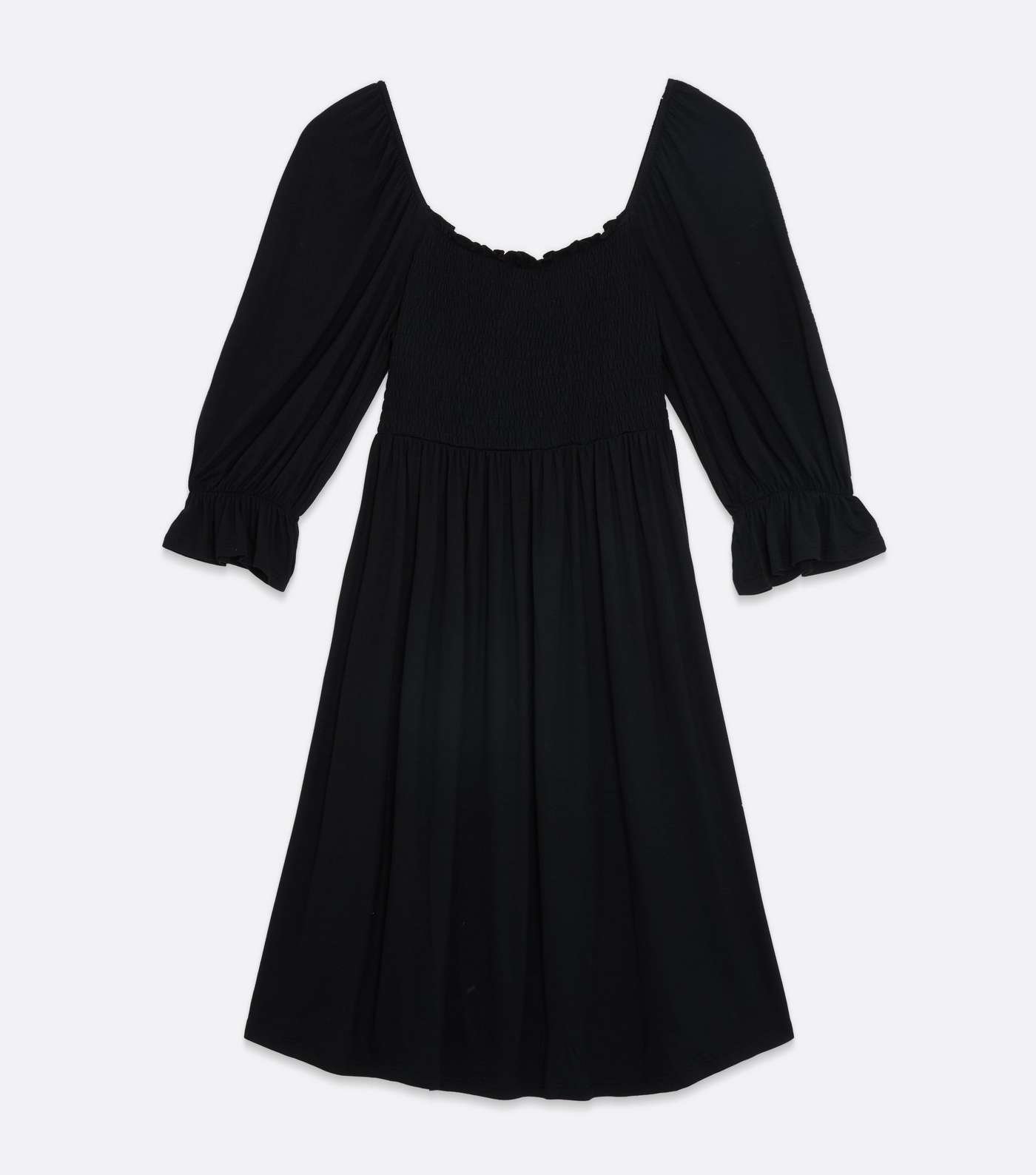 Maternity Black Jersey Shirred Mini Dress Image 5