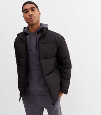 Black High Neck Puffer Jacket