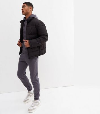 Black Funnel Neck Puffer Jacket | New Look